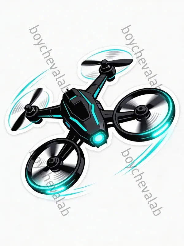 Cyberpunk Vector Tech Sticker Clipart