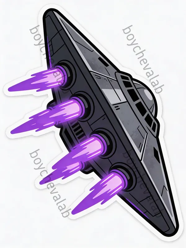 Cyberpunk Vector Tech Sticker Clipart