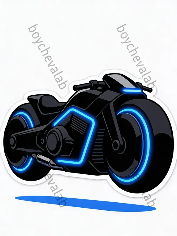 Cyberpunk Vector Tech Sticker Clipart