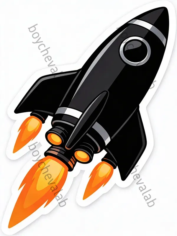 Cyberpunk Vector Tech Sticker Clipart