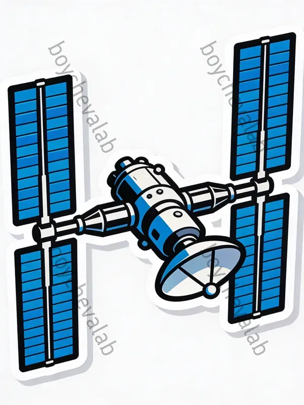 Cyberpunk Vector Tech Sticker Clipart