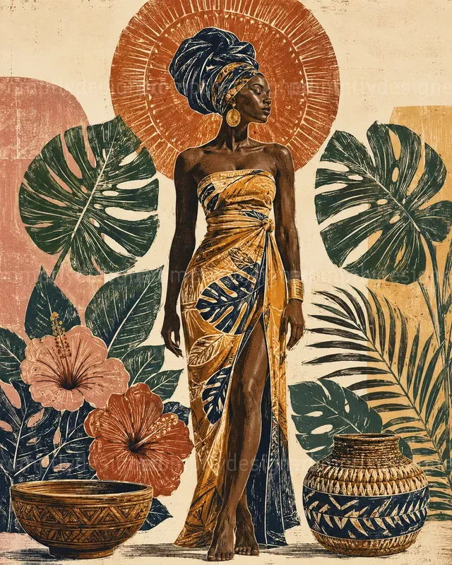 Botanical Linocut Wall Art