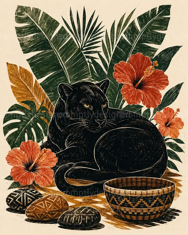 Botanical Linocut Wall Art