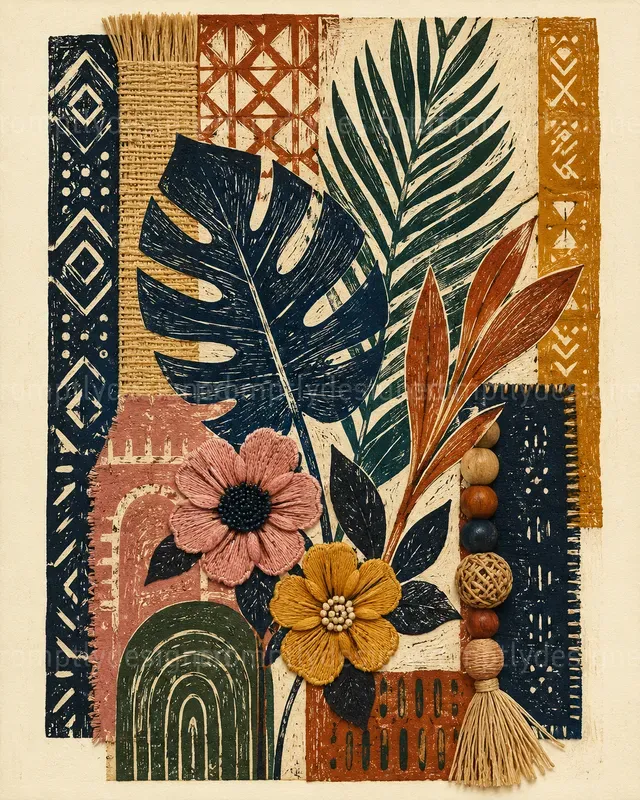 Botanical Linocut Wall Art