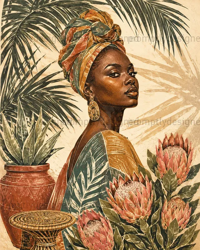 Botanical Linocut Wall Art