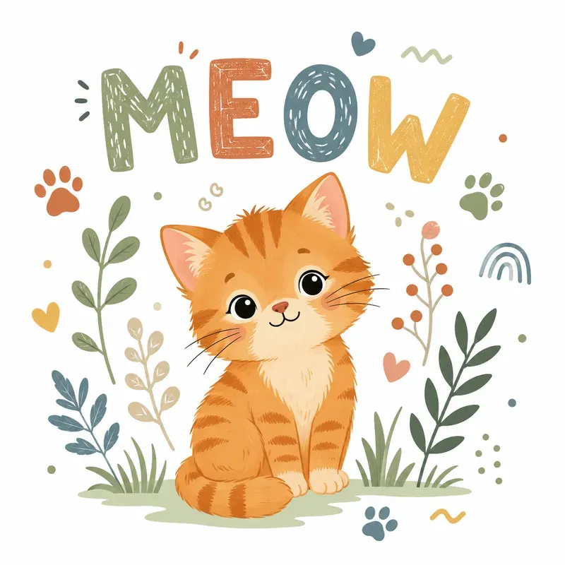 Cute Animal Typography Vectors
