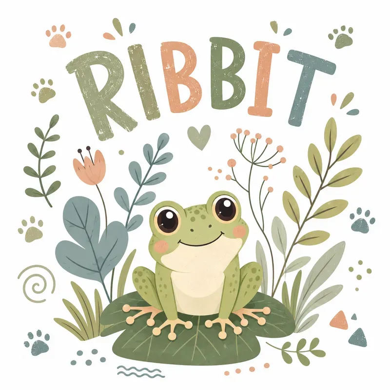 Cute Animal Typography Vectors