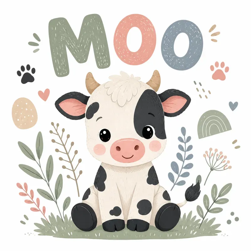 Cute Animal Typography Vectors