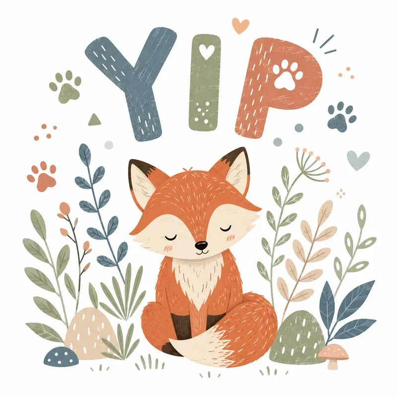 Cute Animal Typography Vectors