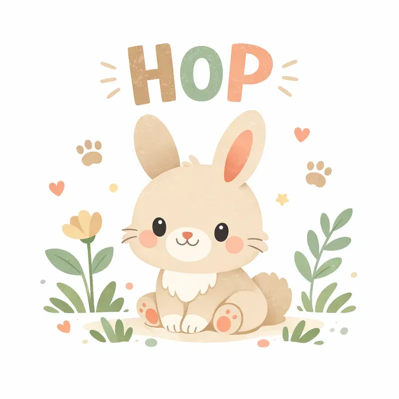 Cute Animal Typography Vectors