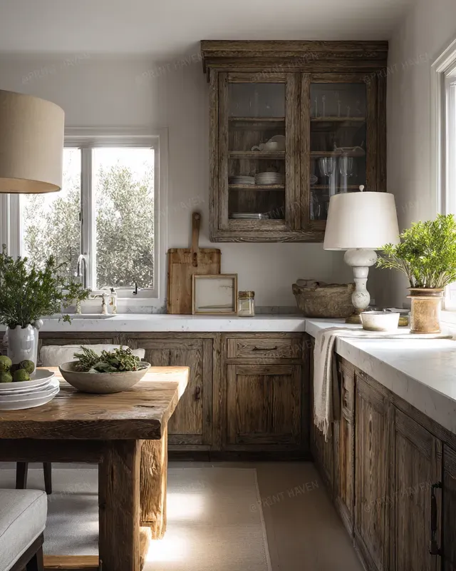 Vintage Wooden Kitchen Photography