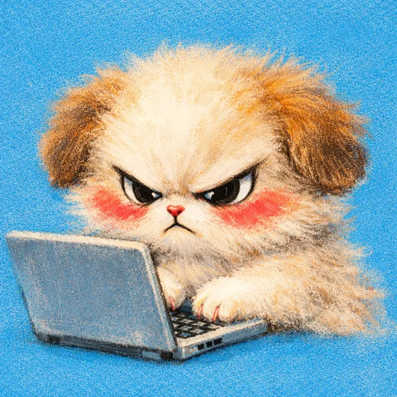 Grumpy Laptop Animal Pastel Icons