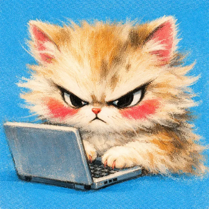 Grumpy Laptop Animal Pastel Icons