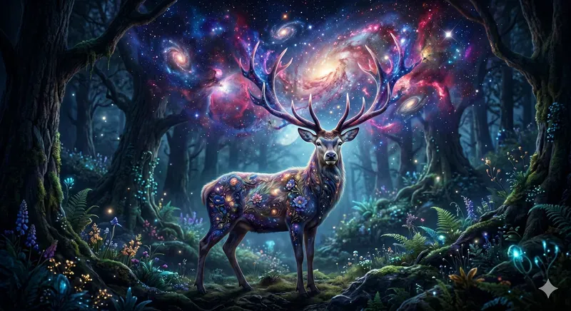 Cosmic Nebula Animal Portraits