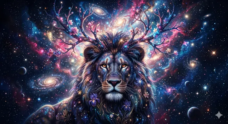 Cosmic Nebula Animal Portraits