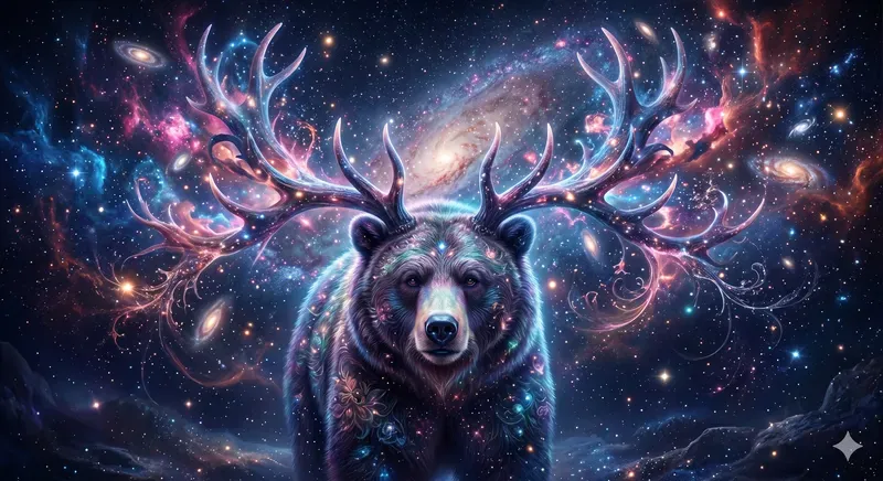 Cosmic Nebula Animal Portraits