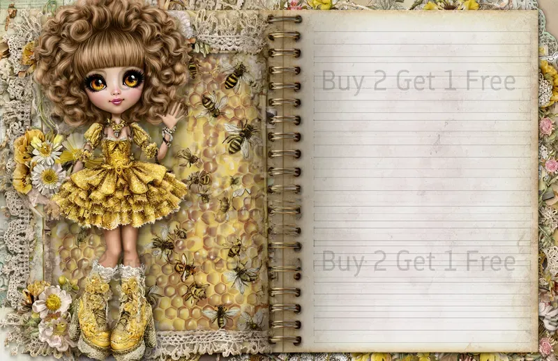 Sweet Honey Girl Double Pages