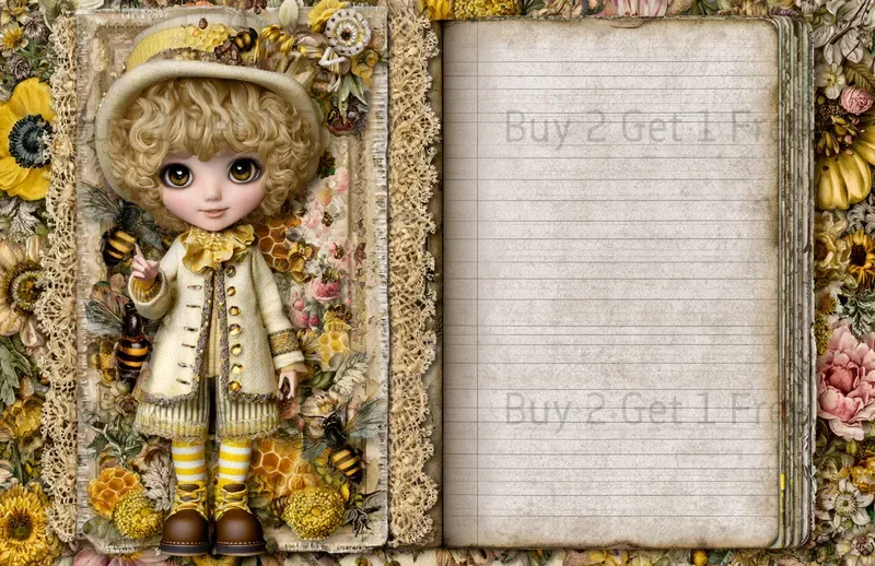 Sweet Honey Girl Double Pages