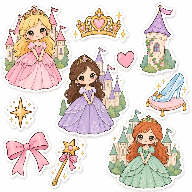 Fairytale Princess Sticker Pack Generator