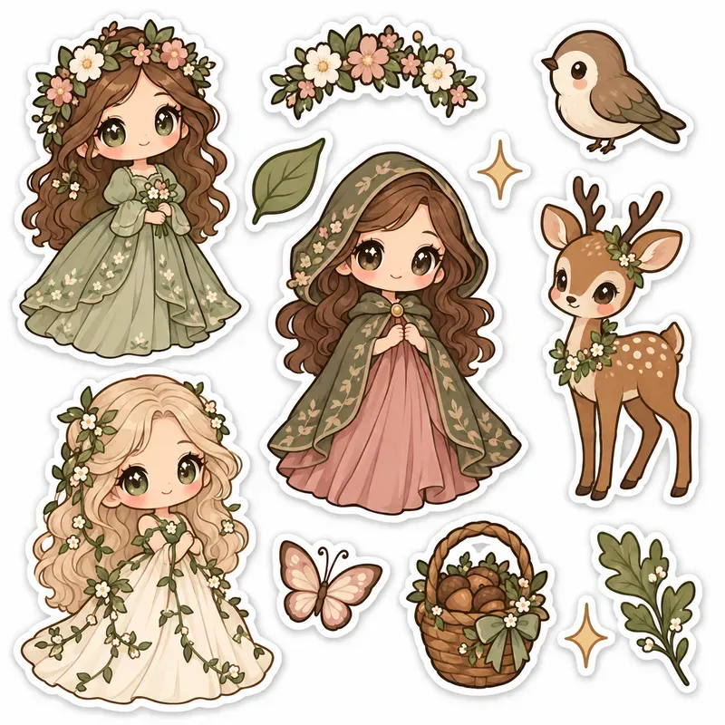 Fairytale Princess Sticker Pack Generator