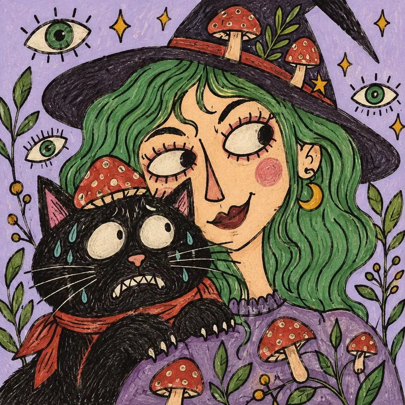 Whimsical Double Portrait Art