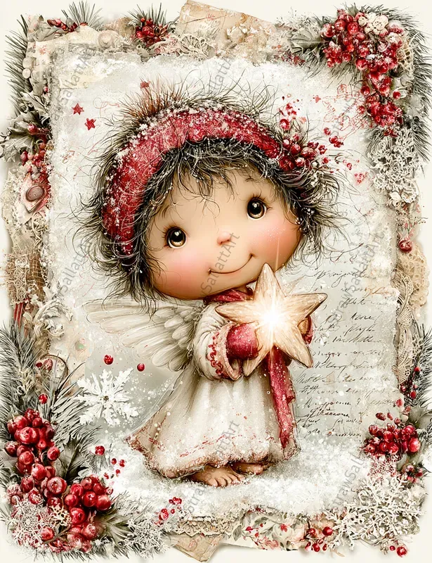 Holly Christmas Junk Journal Pages