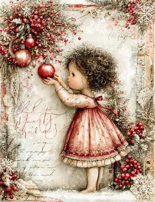 Holly Christmas Junk Journal Pages