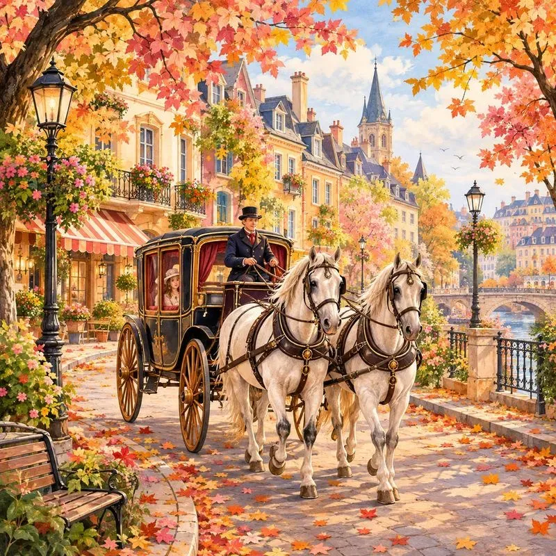 Autumn City Storybook Scenes