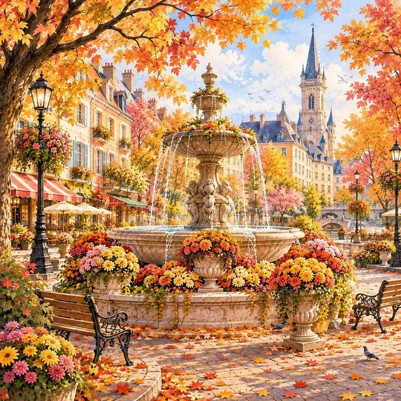 Autumn City Storybook Scenes