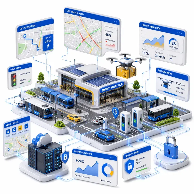3D Isometric Tech Ecosystem Dioramas