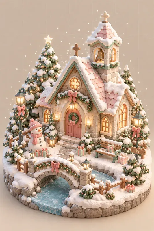 Claymorphic Christmas Village Dioramas