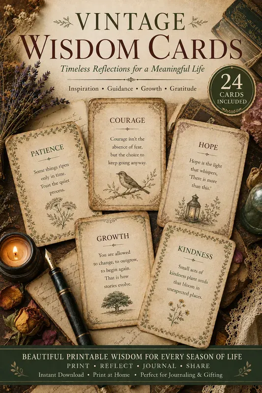 Vintage Faith Journal Cards