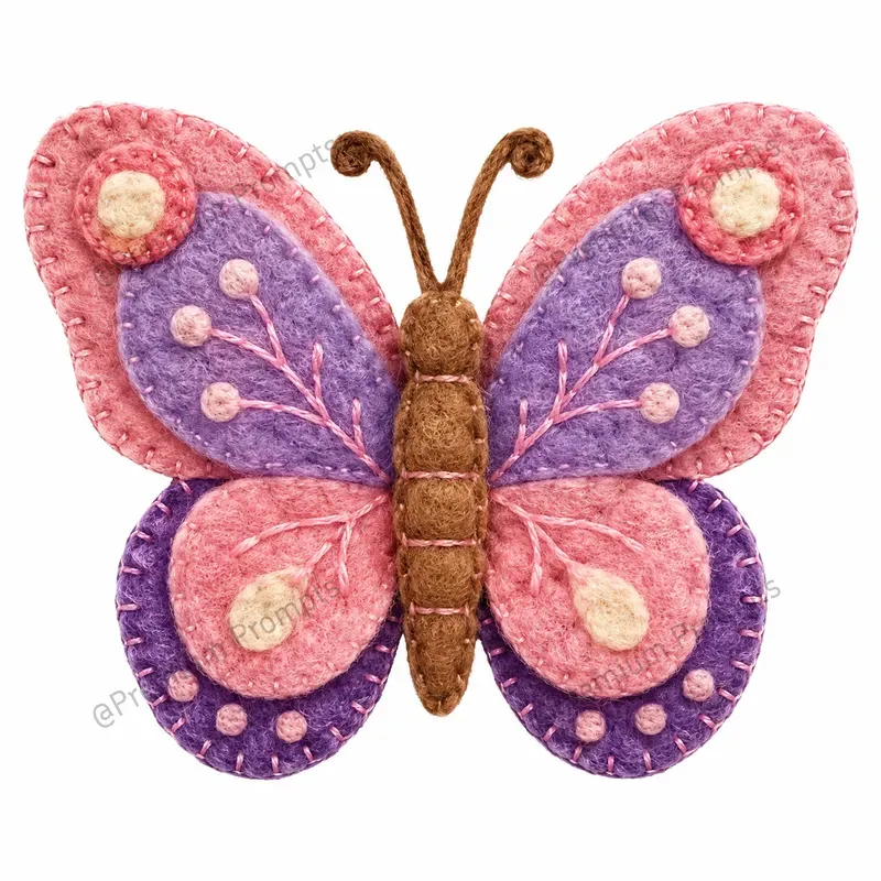 Handmade Felt Realistic Clipart Designs