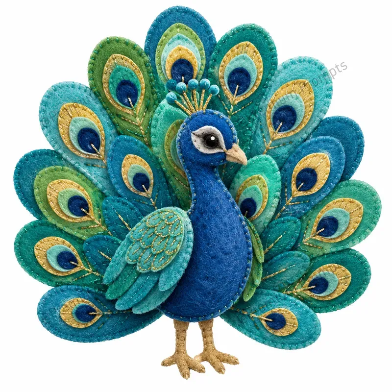 Handmade Felt Realistic Clipart Designs