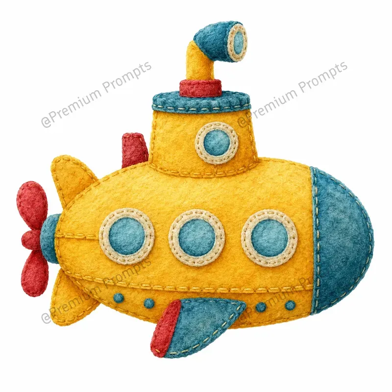 Handmade Felt Realistic Clipart Designs