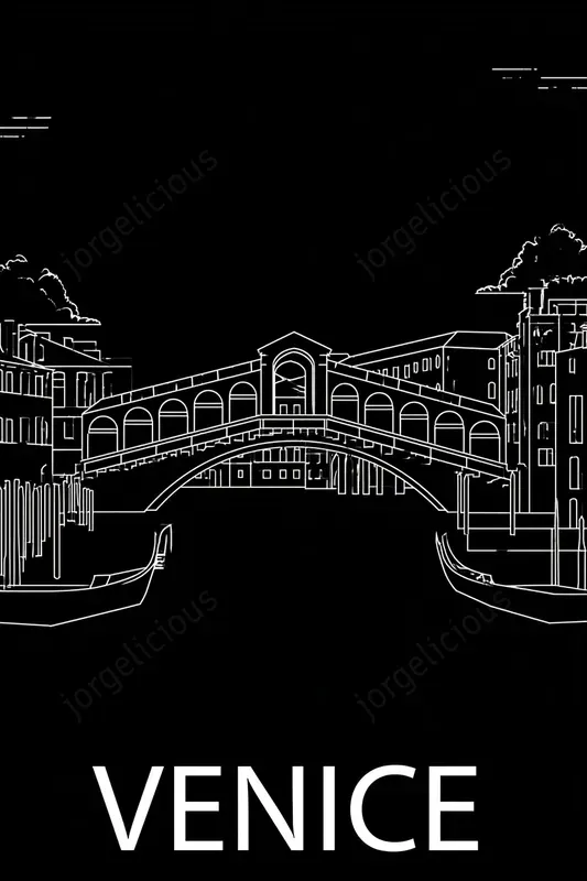 White On Black City Posters