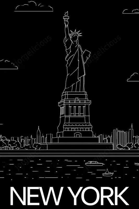 White On Black City Posters
