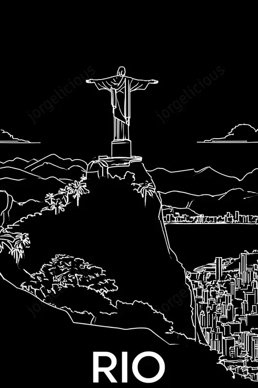 White On Black City Posters