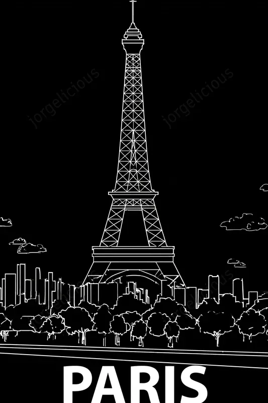 White On Black City Posters