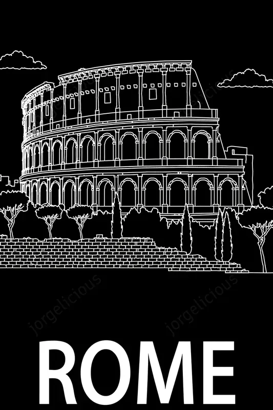 White On Black City Posters