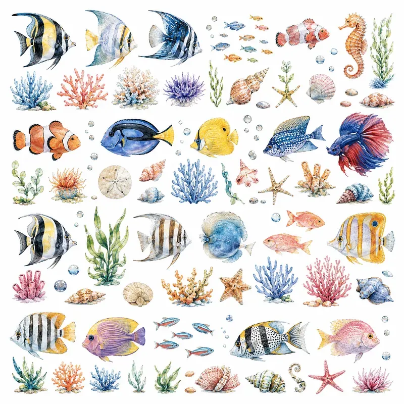 Whimsical Watercolor Clipart Sheets