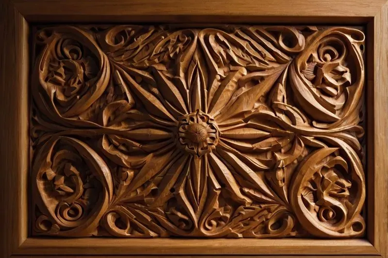Premium Geometric Wood Carving Textures
