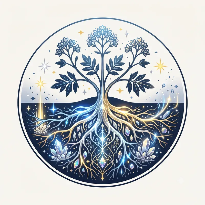 Modern Glowing Root System Emblems
