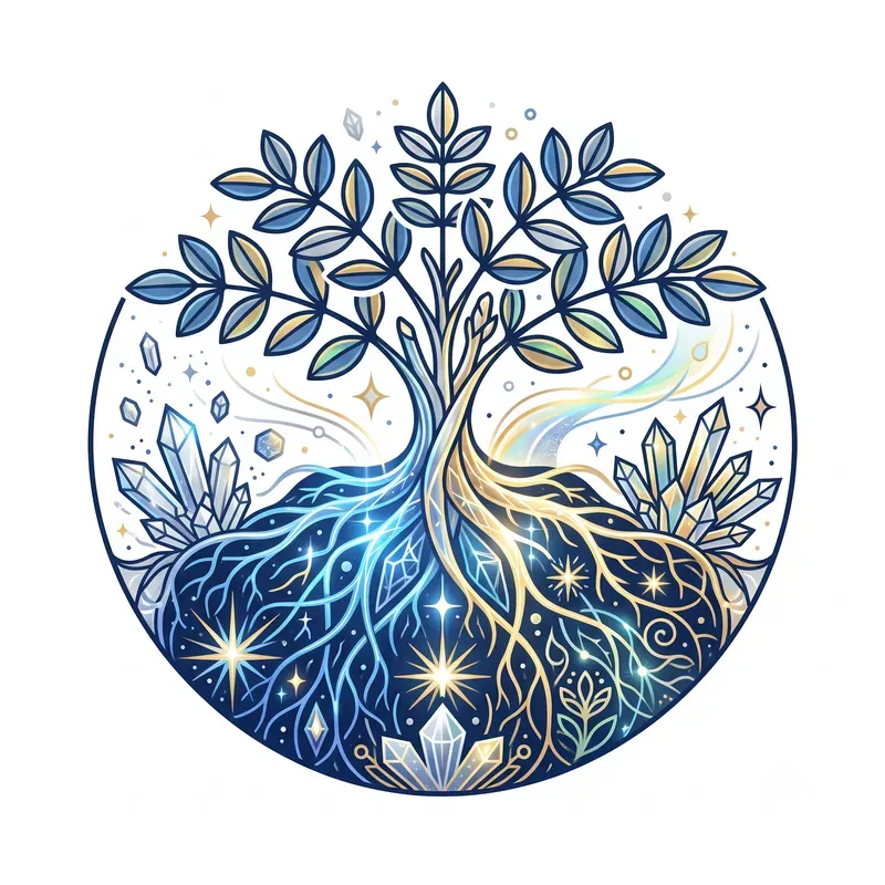 Modern Glowing Root System Emblems