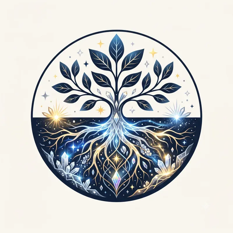 Modern Glowing Root System Emblems