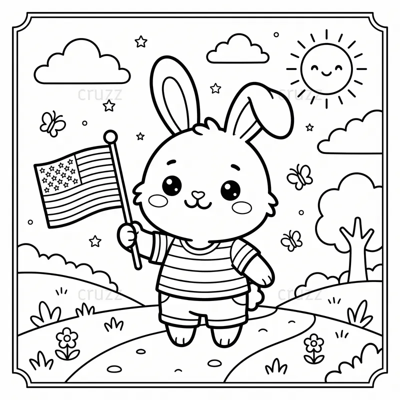 Kawaii Coloring Books For Memorial Day