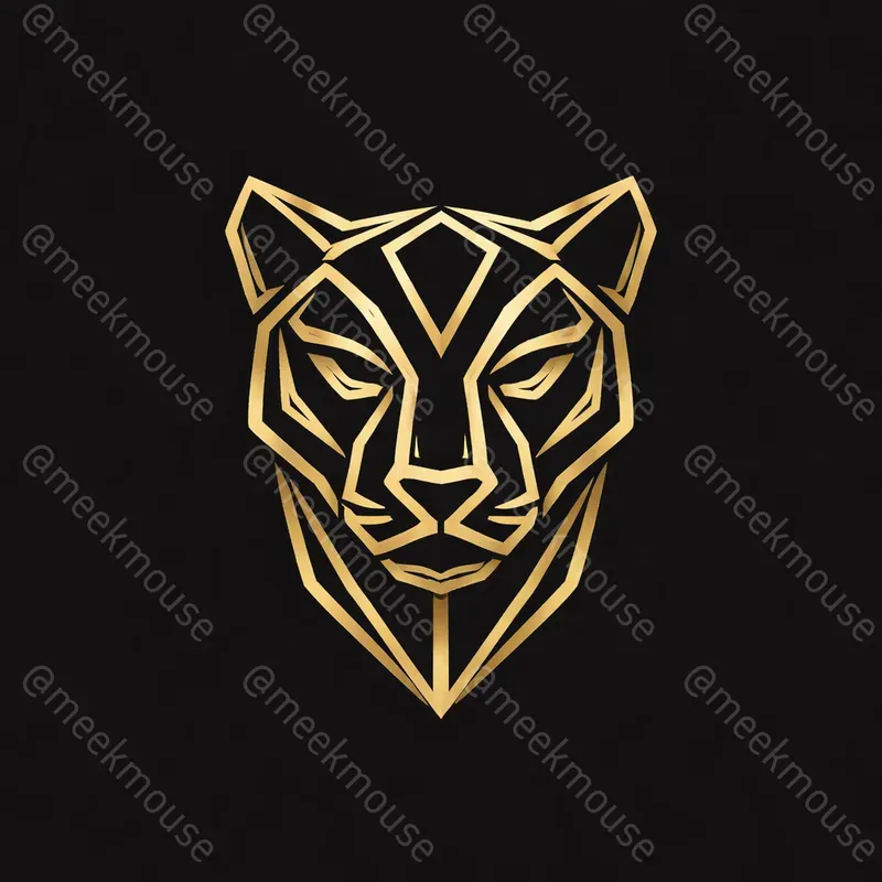 Golden Geometric Animal Logo Systems