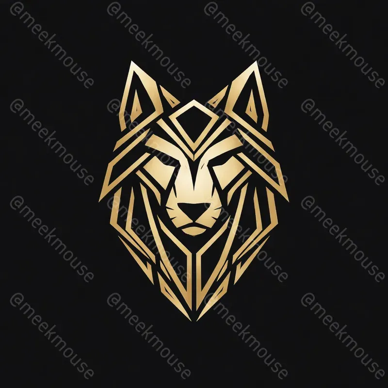 Golden Geometric Animal Logo Systems