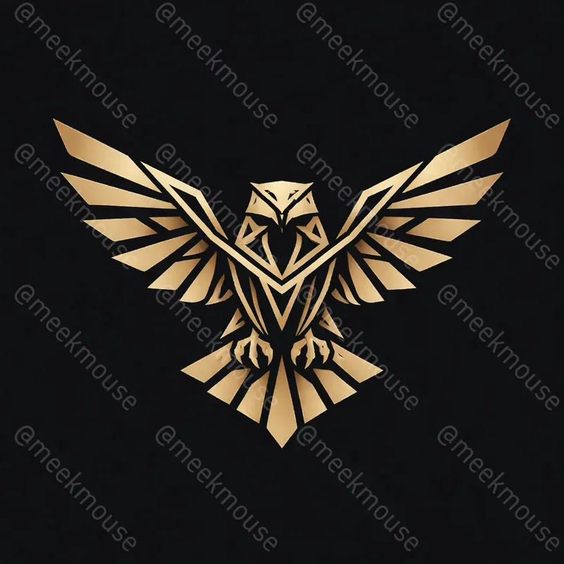 Golden Geometric Animal Logo Systems