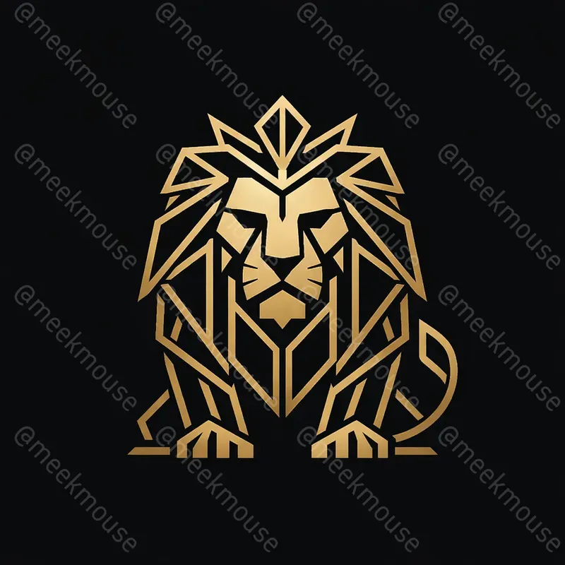 Golden Geometric Animal Logo Systems